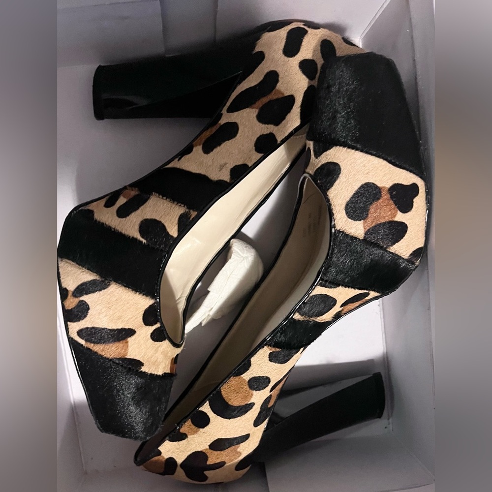Calvin Klein chunky heel pumps